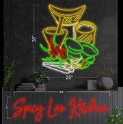 Spicy Lao Kitchen (2 sets) | LED Neon Sign