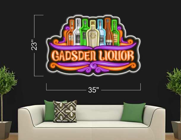 GADSDEN LIQUOR+Open sign | LED Neon Sign