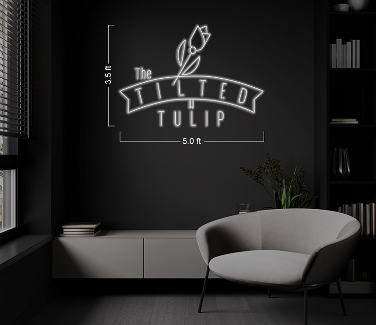 THE TILTED TULIP | LED Neon Sign