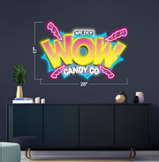 WILDLY WOW CANDY CO | LED Neon Sign