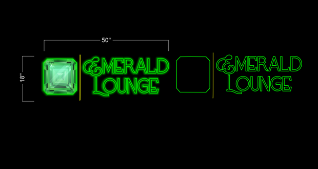EMERALD LOUNGE | LED Neon Sign