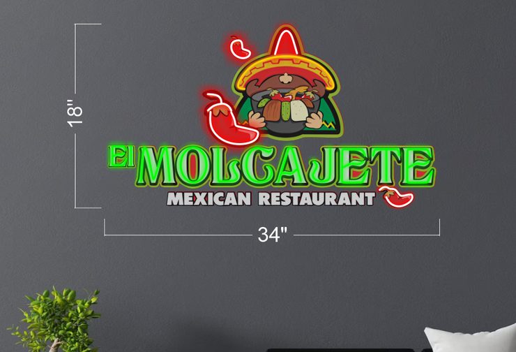 EL MOCAJETE Mexican Restaurant | LED Neon Sign