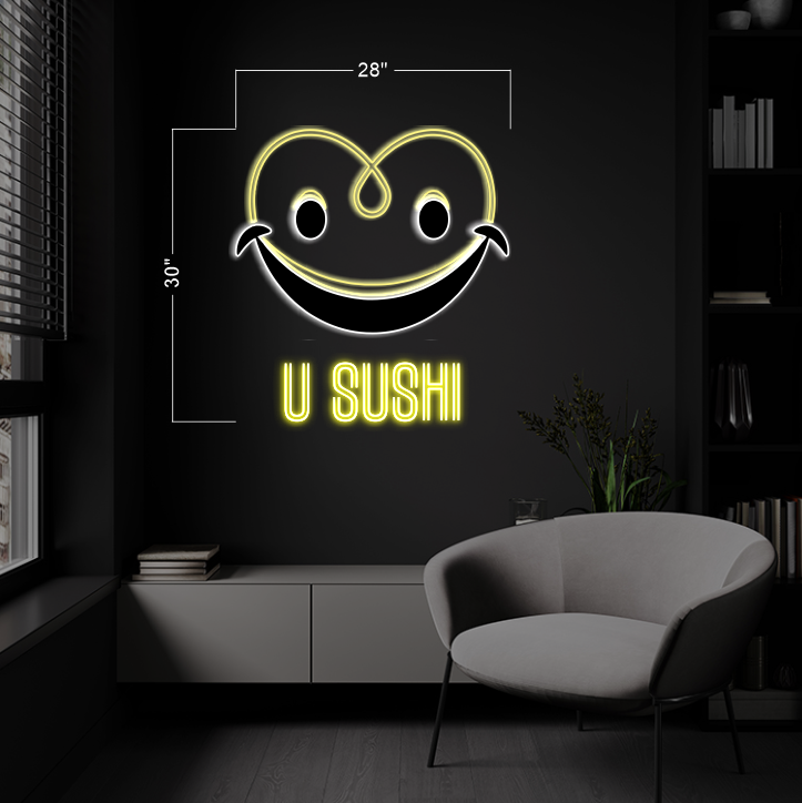 U Sushi Logo | LED Neon Sign