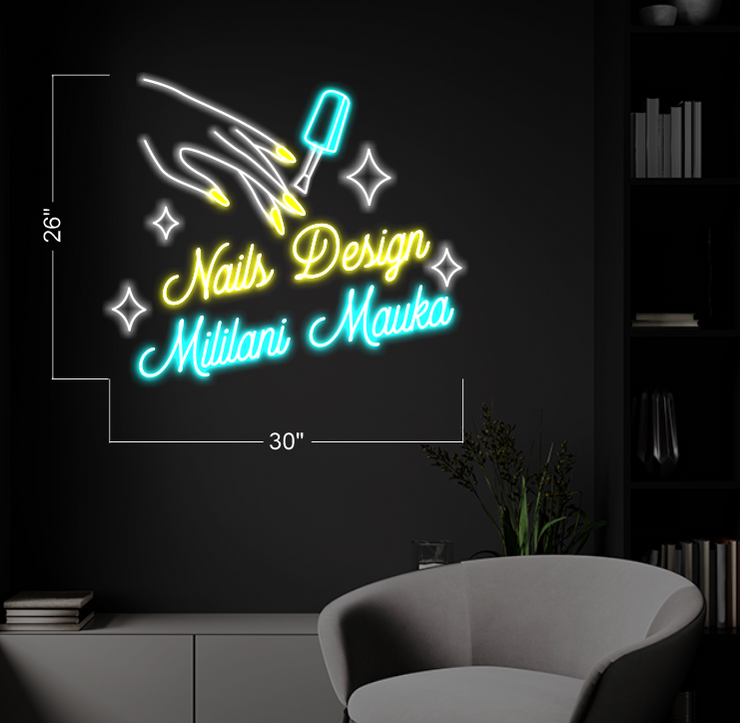 NAILS DESIGN 💅 MILILANI MAUKA | LED Neon Sign