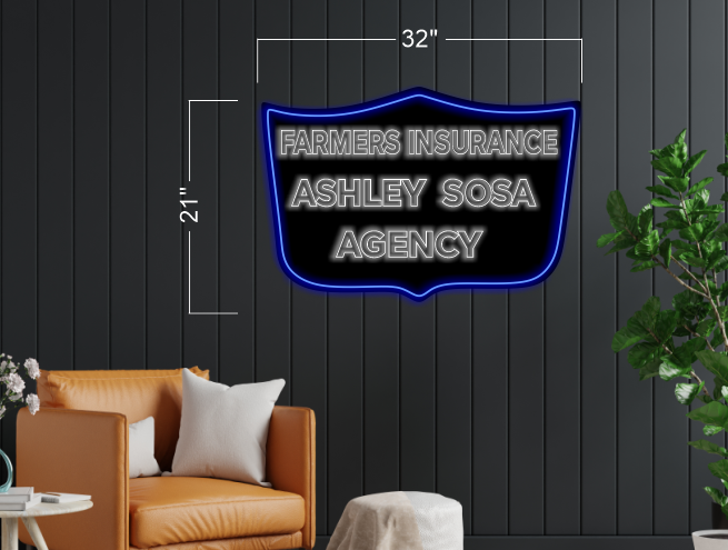 Farmer insurance ashley soda agency | LED Neon Sign