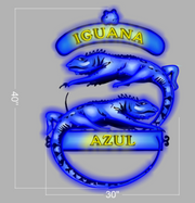 IGUANA AZUL | LED Neon Sign