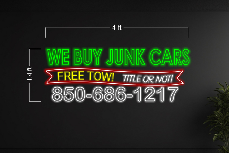 We buy junk cars| LED Neon Sign