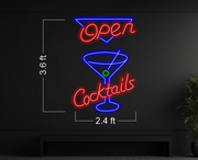 Open Cocktails| LED Neon Sign