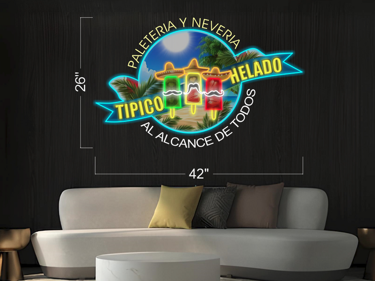 TIPICO HELADO (outdoor) - Upgraded | LED Neon Sign