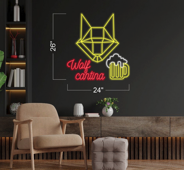 WOLF CANTINA | LED Neon Sign