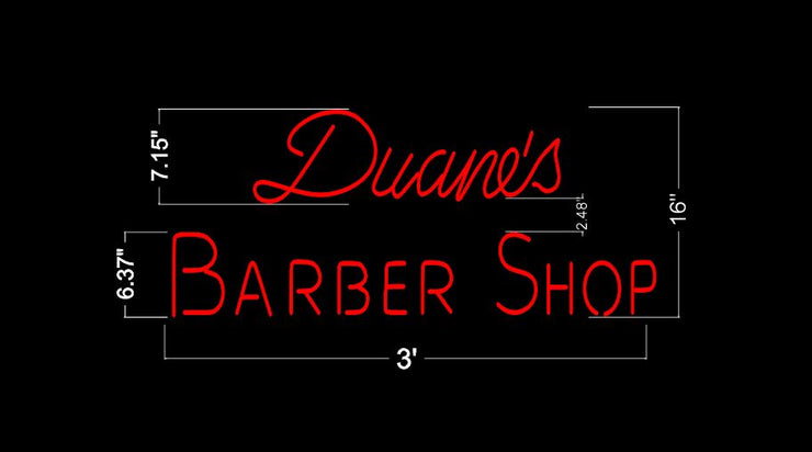 Duanes Barber shop| LED Neon Sign