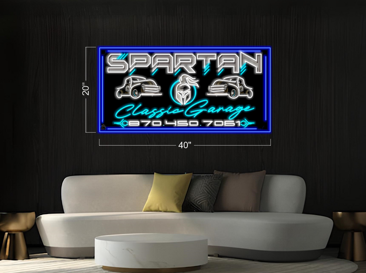 SPARTAN CLASSIC GARAGE | LED Neon Sign