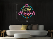 CHUBBY'S ICE CREAM  | LED Neon Sign
