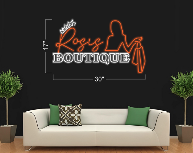 Rosis Boutique Logo | LED Neon Sign