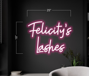 Felicity's lashes | LED Neon Sign