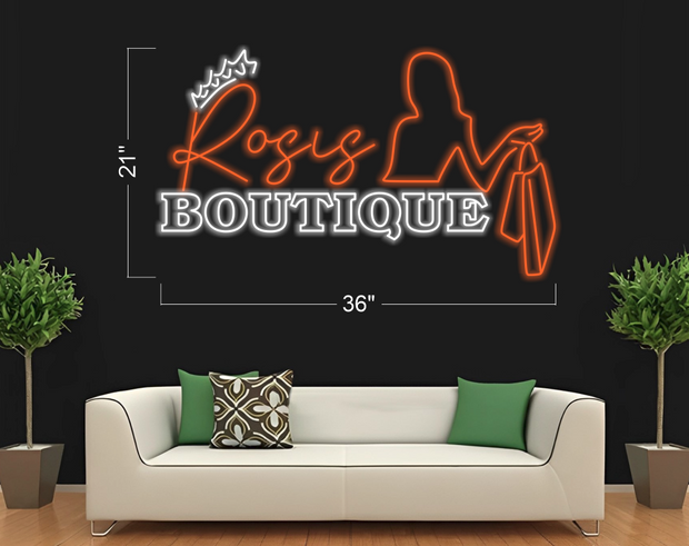 Rosis Boutique Logo | LED Neon Sign