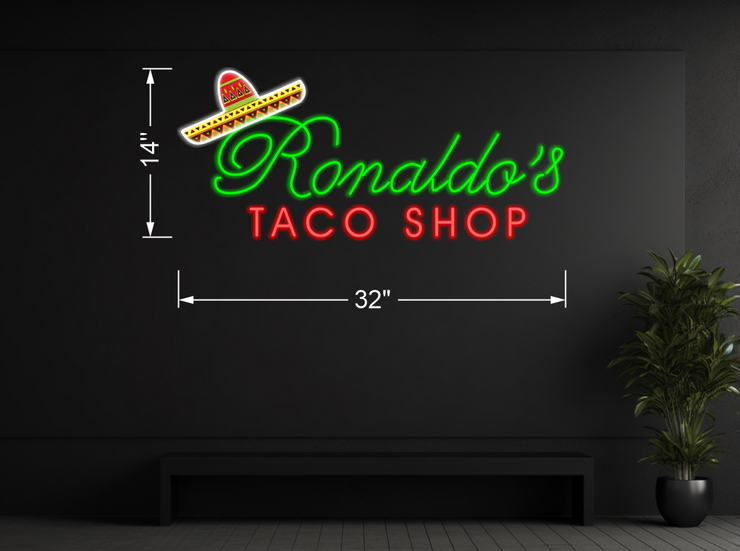 Ronaldo' Taco shop| LED Neon Sign