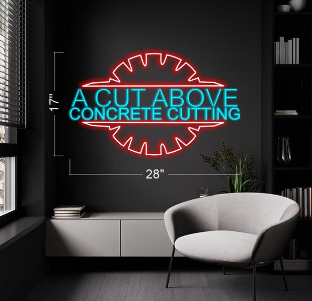 A cut above concrete cutting | LED Neon Sign