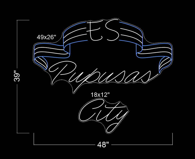 PUPUSAS CITY - Outdoor application | LED Neon Sign