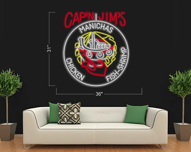 CAP'N JIM'S MANCHA’S | LED Neon Sign (Outside)