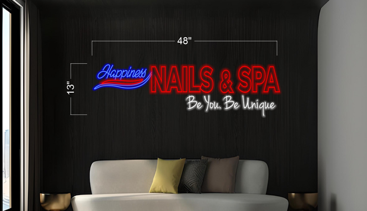 Happiness Nails & Spa & Trear Your Self | LED Neon Sign