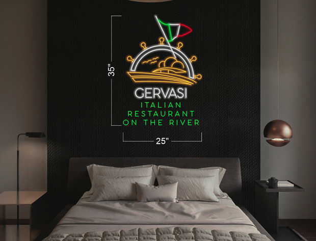 GERVASI ITALIAN RESTAURANT ON THE RIVER | LED Neon Sign