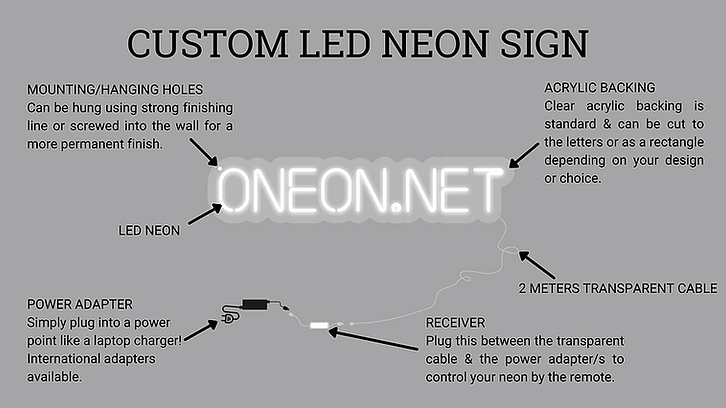 (2 sets) Nini Hiraldo | LED Neon Sign