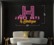 Jobes Hats & Boutique+ Cowprint (4 signs)| LED Neon Sign