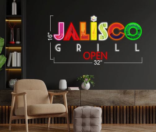 JALISCO Grill Open | LED Neon Sign