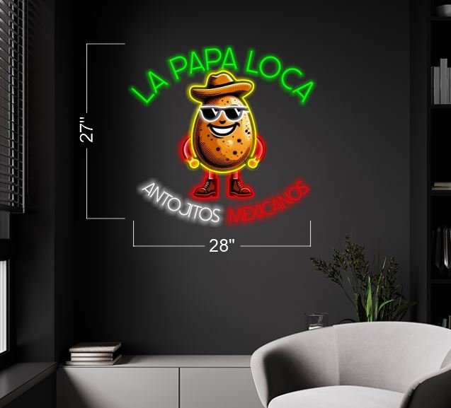 La papa loca Antojitos mexicanos | LED Neon Sign