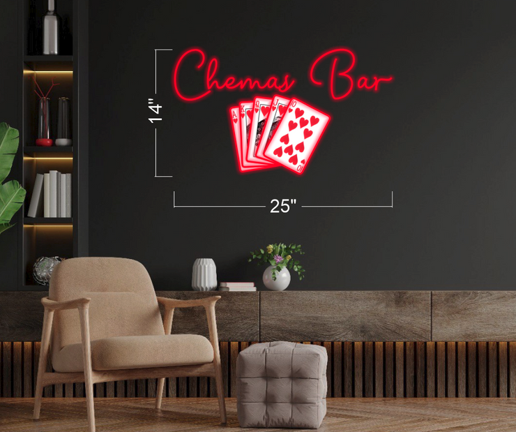 (2 sets) ATLANI and Chemas Bar logos| LED Neon Sign