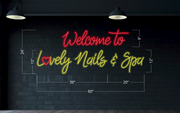 (2 sets) LOVELY NAILS | LED Neon Sign