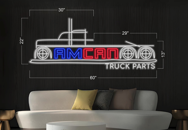 AMCAN TRUCK PARTS_H529 CUSTOM LOGO | LED Neon Sign