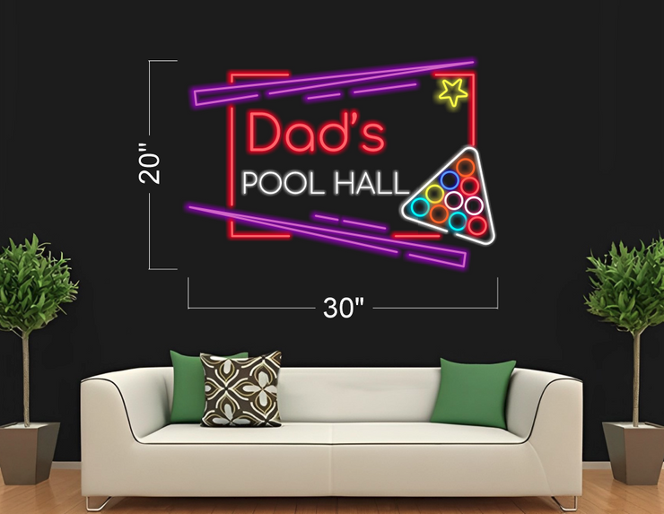 Dad's pool hall | LED Neon Sign