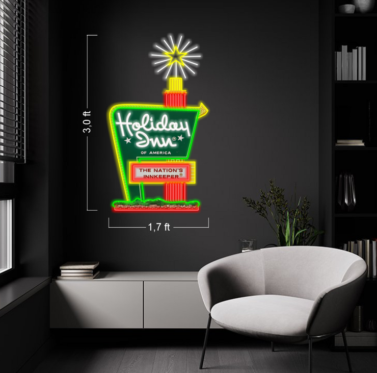Holiday Inn Logo | LED Neon Sign (Outside)