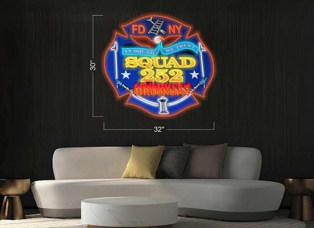 Squad 252 Brooklyn | LED Neon Sign