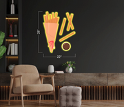 (3 sets) Chips, Chef and Bread LOGO| LED Neon Sign