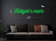 (set of 3 signs) Kaliyah Caden Madison's Room SIGN| LED Neon Sign