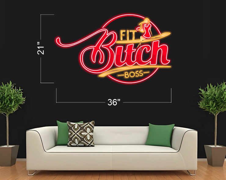 Fit Bitch Boss Logo | LED Neon Sign