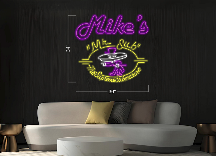 Mike's Mr.Sub Logo | LED Neon Sign