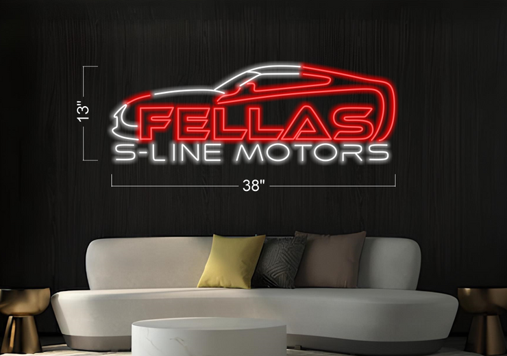 Fellas S-Line Motor | LED Neon Sign