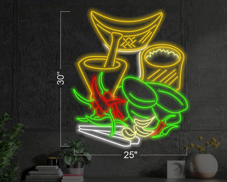 Spicy Lao Kitchen (2 sets) | LED Neon Sign