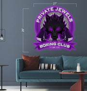 Private Jewel Boxing Club- Precision Hair Design| LED Neon Sign