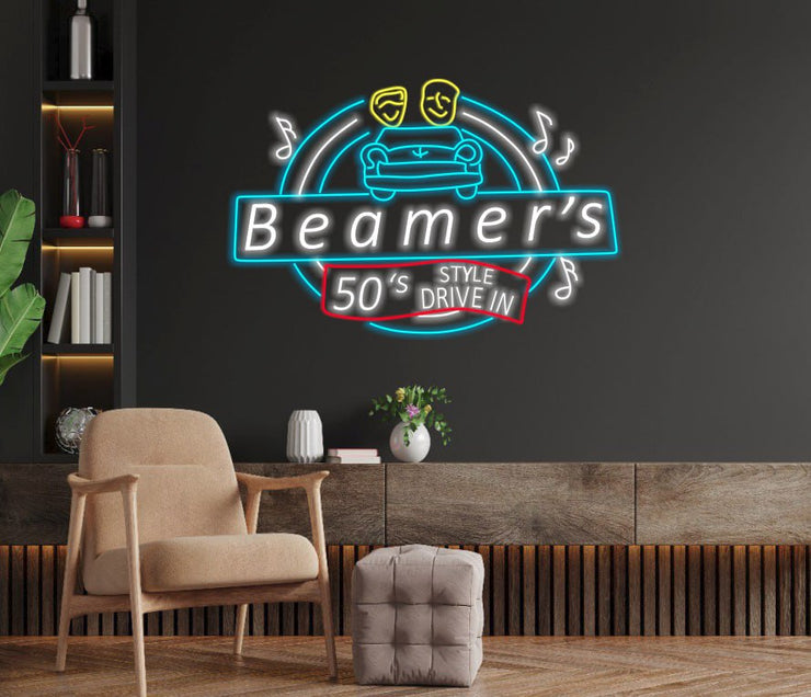 Beamer's 50's Stile Drive In | LED Neon Sign