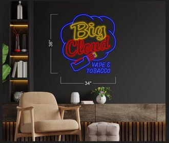Big Cloud Vape & Tobaco | LED Neon Sign