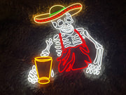 Skull Drinking| LED Neon Sign