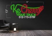 KE CHERRY FRUIT TRUCK | LED Neon Sign