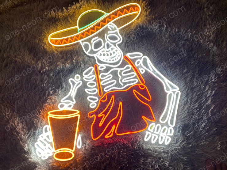 Mexican Skull Art | LED Neon Sign