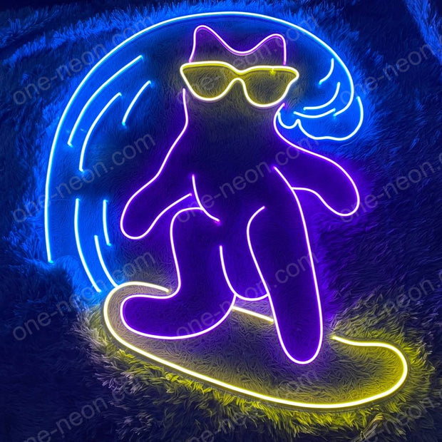 Surfer Cat | LED Neon Sign
