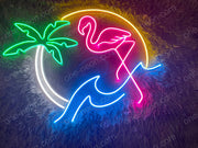 Flamingo Palm Tree | LED Neon Sign